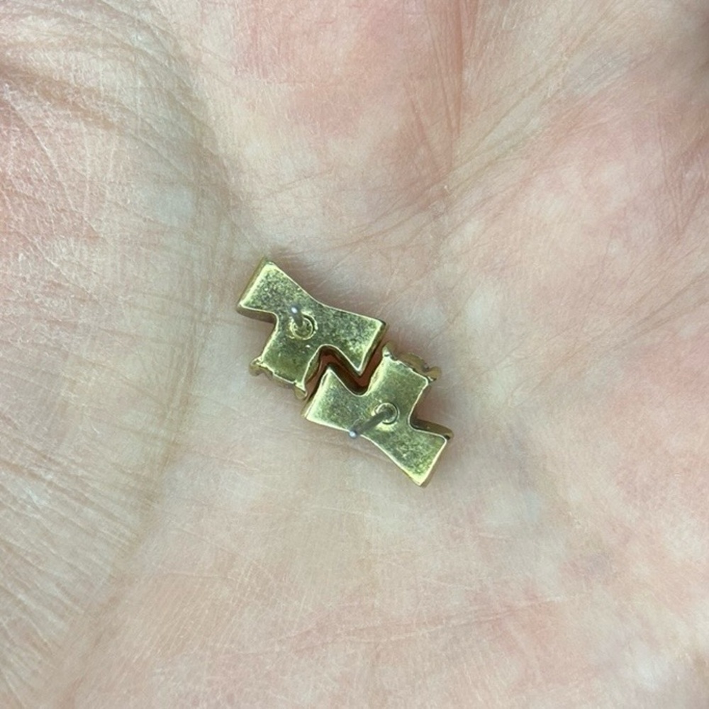 Kate Spade Gold Tone Bow and Crystal Stud Earrings - Picture 10 of 12